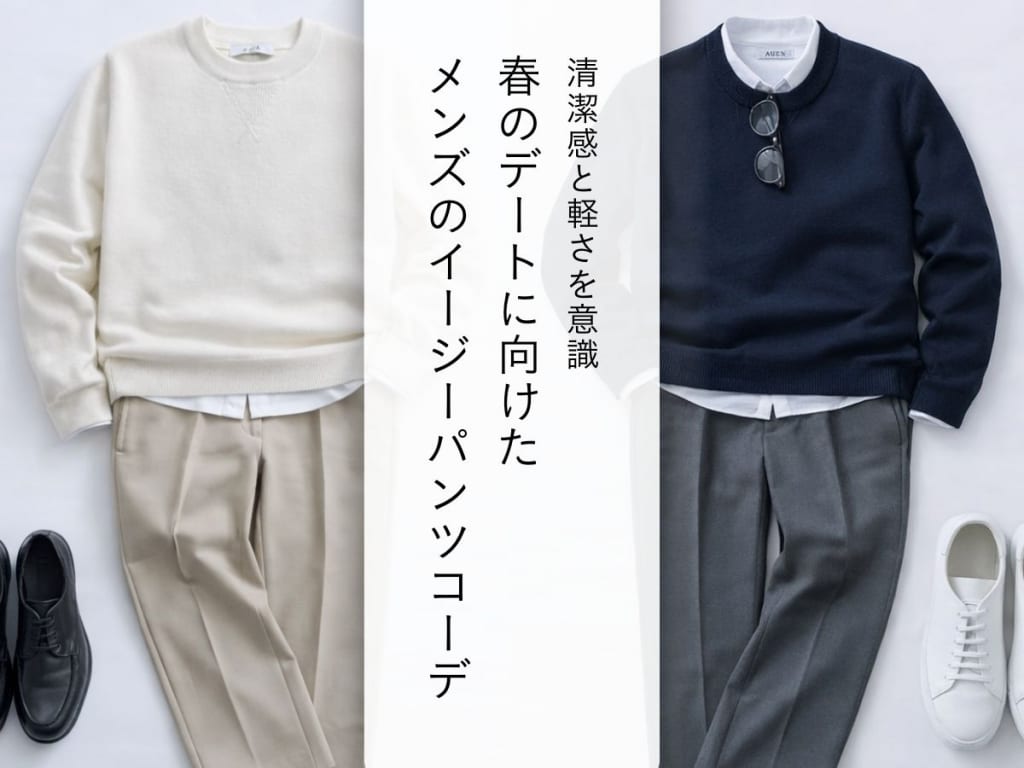 イージーパンツを活用してメンズのデートコーデを格上げしよう！着こなし術を解説【2026年最新】