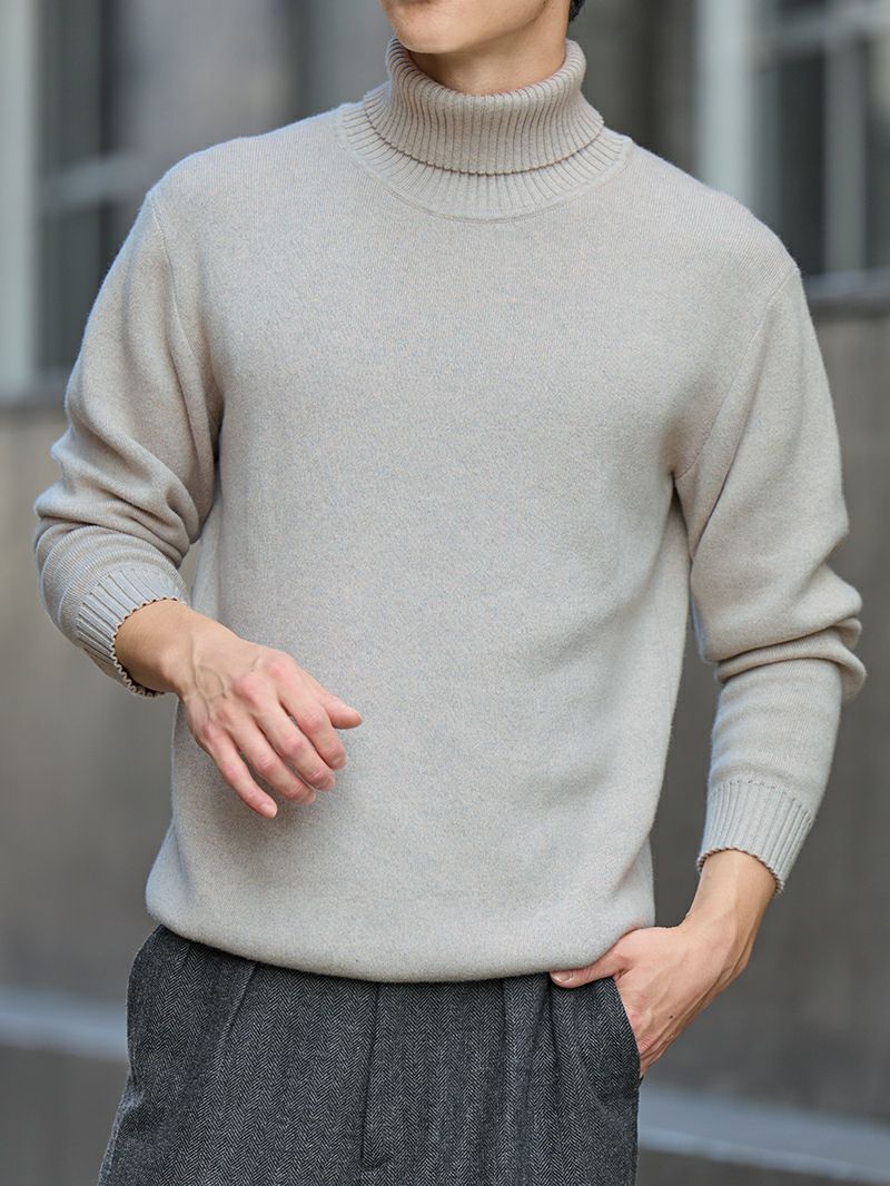 コットンカシミヤ クルーネックニット