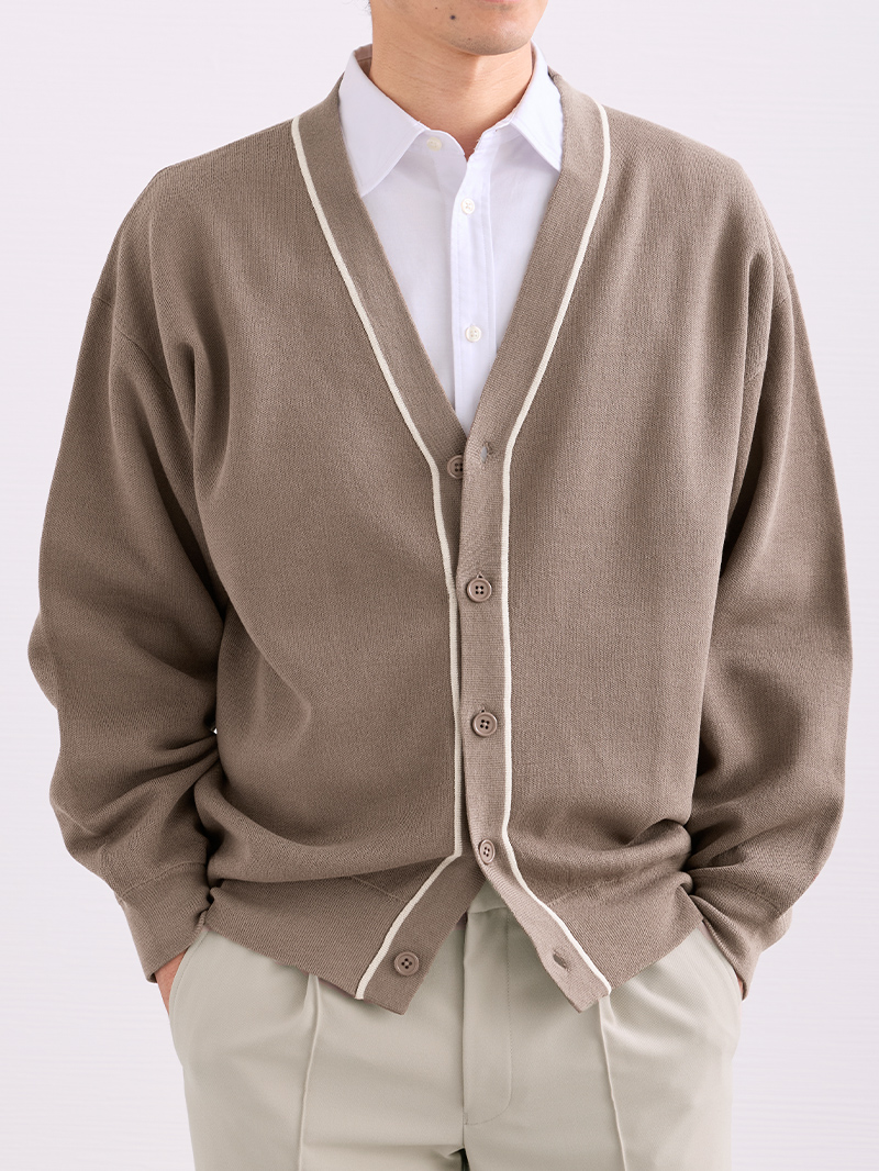 ダブルジャガードハイゲージカーディガン