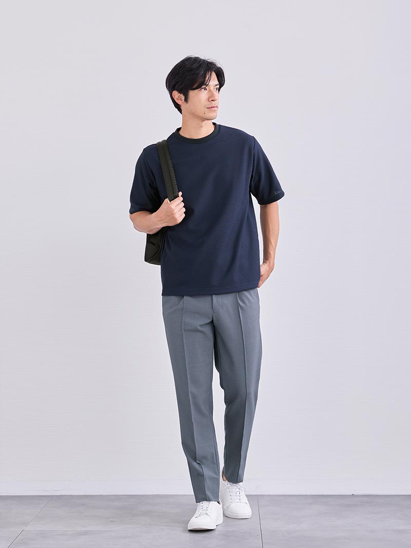 ネイビー×グレーの知的グラデーション