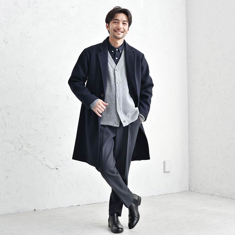 きれいめコーデ 40代 メンズ ネイビージャケット
