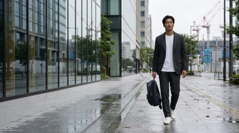 【2026梅雨】梅雨の服装 メンズ｜気温別・職種別で迷わず整う