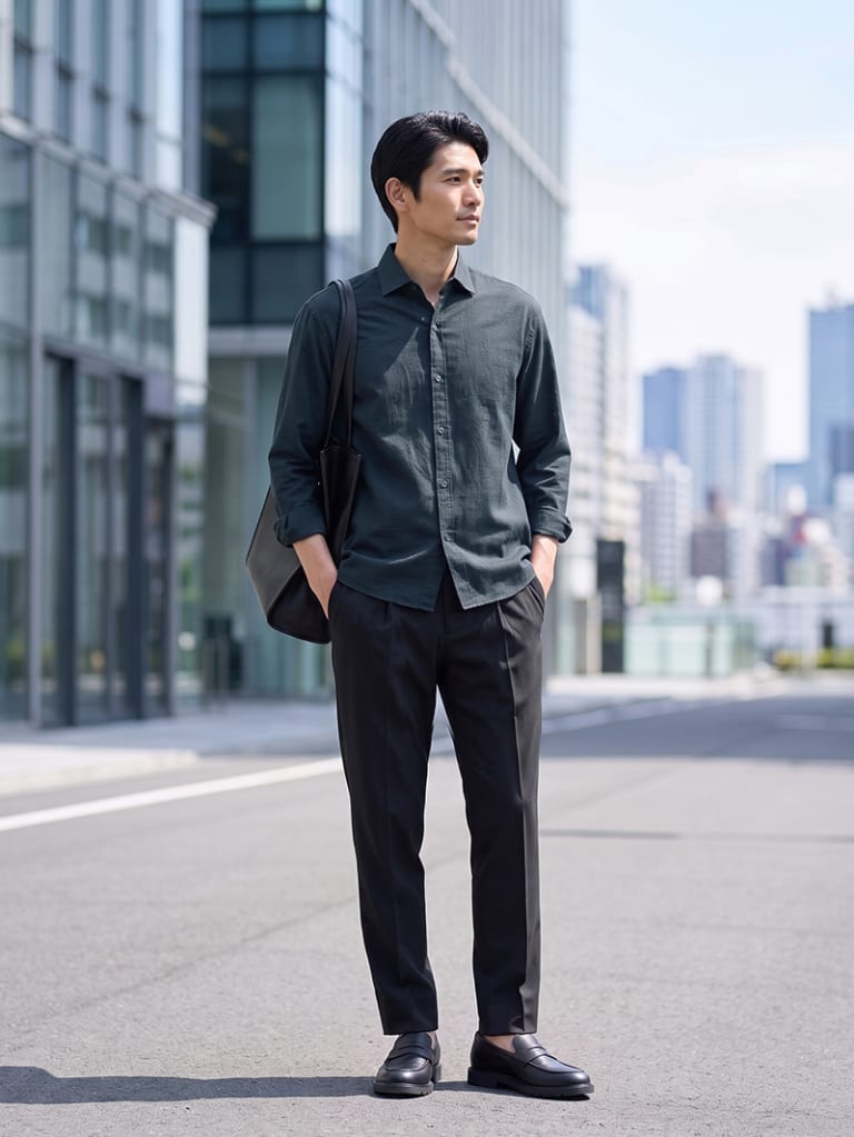 暑さが残る9月に。軽いリネンシャツで初秋スタイリング