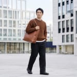レザートートバッグ メンズの着こなし