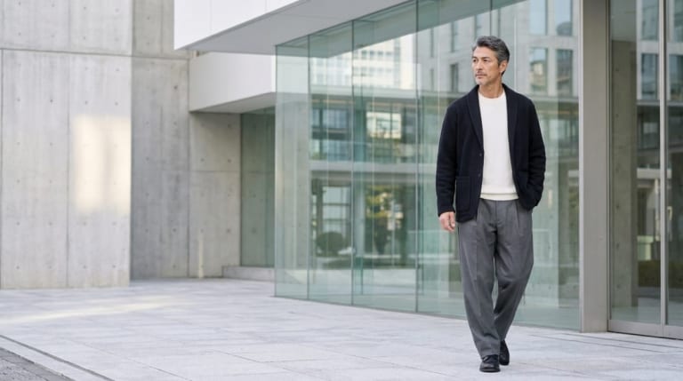 50代メンズのニットコーデ｜迷わず整う選び方3点と2枚の着回し