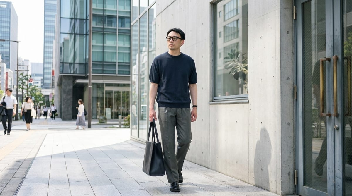 シンプルな服装 メンズの着こなし