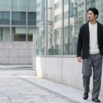 ビジネス ニット メンズの着こなし