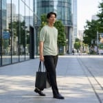 50代 オフィス カジュアル ぽっちゃり メンズの着こなし