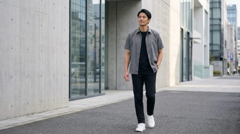 スキニーパンツのメンズコーデ｜黒1本で30代40代が整う着こなし