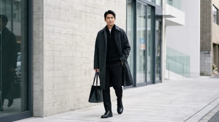 40代メンズの黒ニットコーデ｜重く見えない首元・素材・面積の決め方