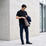 ビジネス スニーカー 黒の着こなし