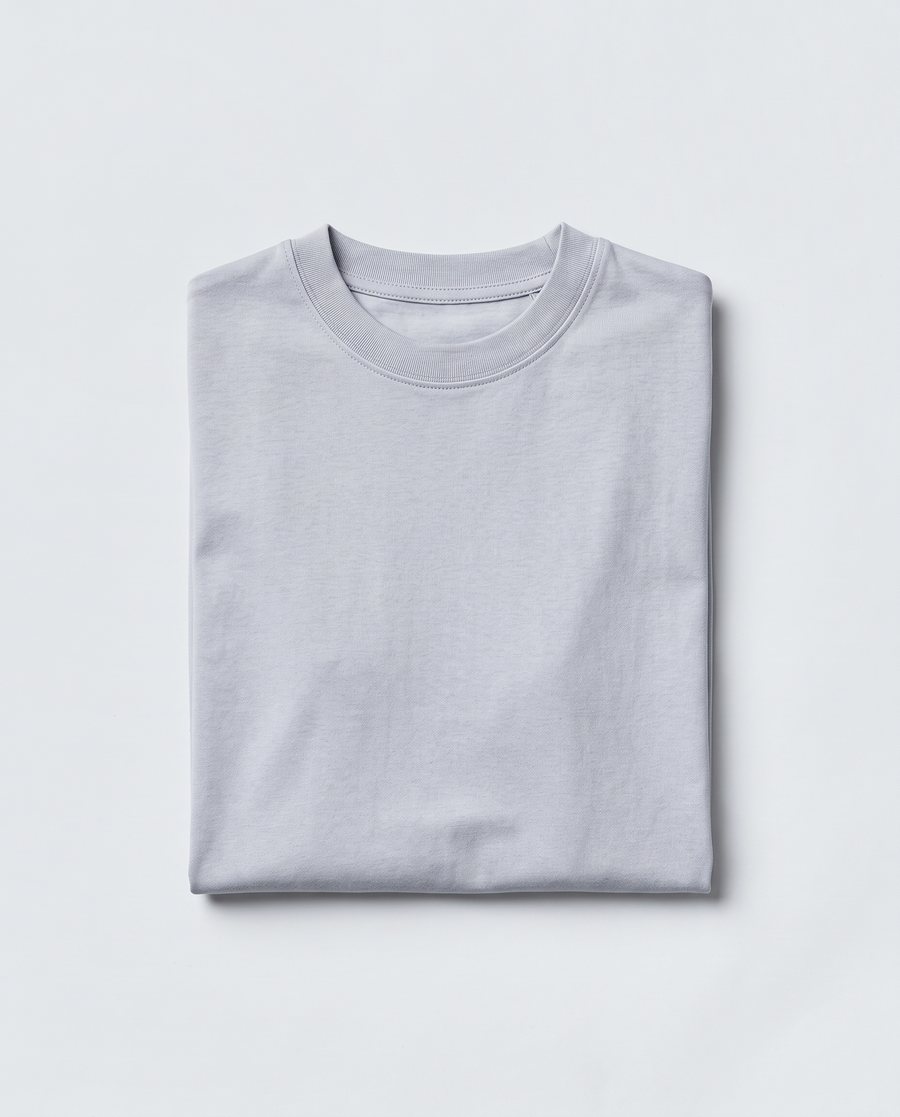 半袖ワイド​Tシャツ アッシュブルー